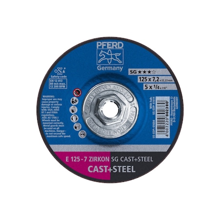 Pferd Grinding Wheel, 5"x1/4 61614